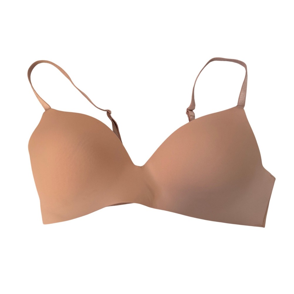 VICTORIAS SECRET TShirt‎ Lightly Lined Bra Beige Smooth Cup 36D